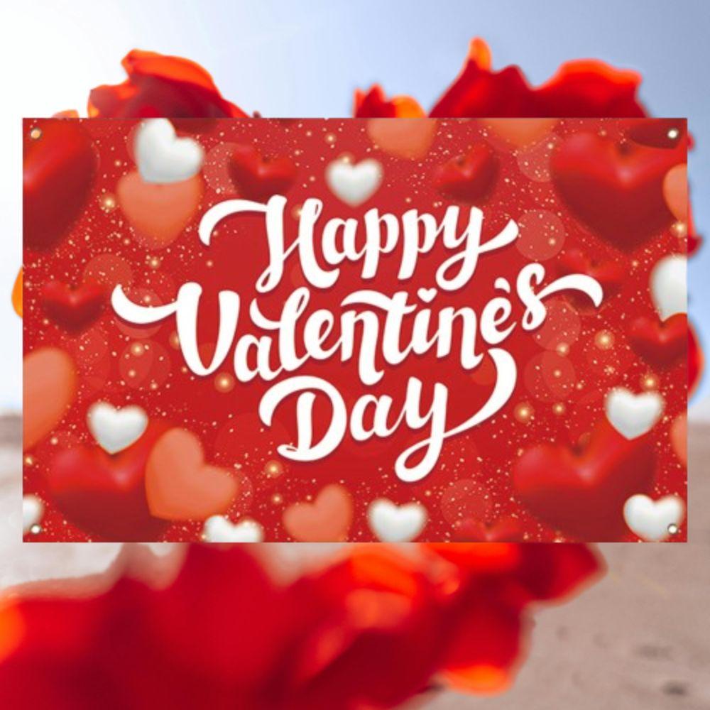 Celebrate Valentine's Day Photography Backdrop Happy Valentine's Day Banner  Photography Props