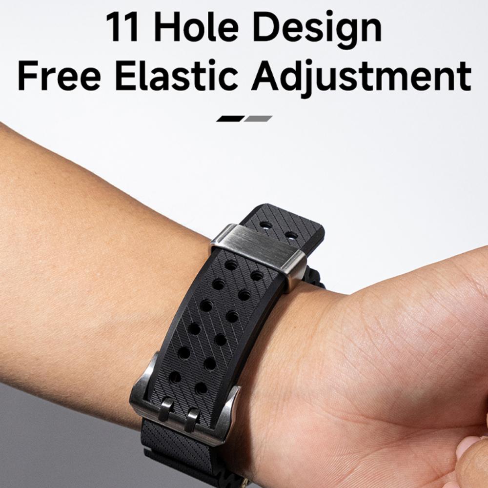 Men Silicone Strap for Apple Watch 49mm 46mm 45mm 44mm 42mm Luxury Sports Band for Iwatch Series 10 9 8 7 6 5 4 Se Ultra 1 2 Bracelet