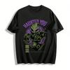 Haunted You Ghost Print T-shirt Retro Thriller Style Top Pure Cotton T-shirt