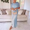 Women's Cover Knitted Up Set Sleeveless Dress Hollow Cover Up Set