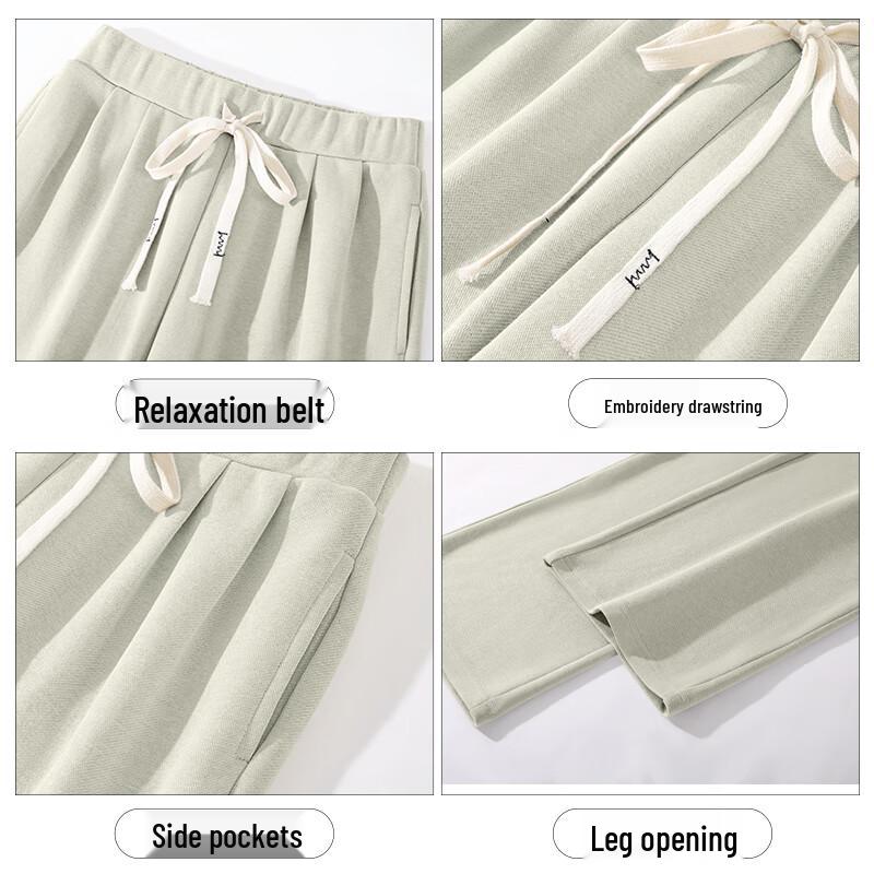 Baleno Women's Casual Sports Straight Wide-Leg Pants