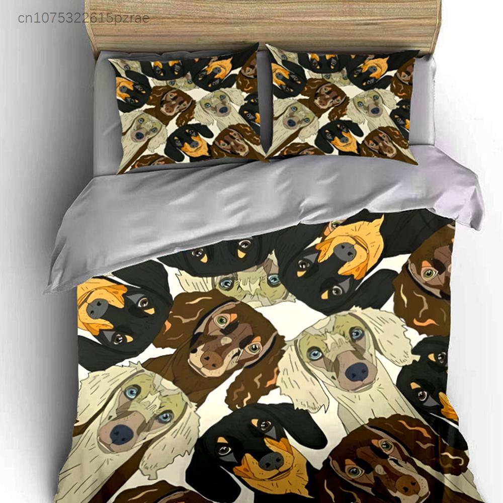 Dog Pattern Home Essentials Set Multiple Sizes kid's And adults' Bedroom Exquisite 3PC Bedding set, Gift