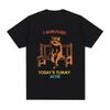 I Survived Today's Tummy Ache T-Shirt Funny Cat Meme Short Sleeve T Shirt Men Women Cotton Casual Oversized T Shirts Streetwear