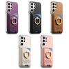 Luxury Ring Holder Cards Solt Leather Case for Samsung S26 Ultra S25 S24 Plus A18 A07 A17 A37 A57 A16 A26 A06 Shockproof Cover
