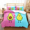 Avocado Duvet Cover Set Fresh Fruit Pattern Comforter Cover Double Single Size For Kids Teen Adults Bedding Set With Pillowcase