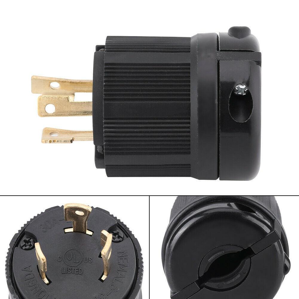 NEMA 30A 250V -Lock Plug For L6-30P 3-pole Wire Lock Electrical Plug Connector