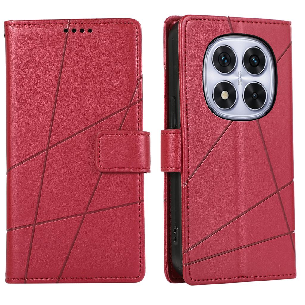 DF-06 For Xiaomi Redmi Note 14 Pro 5G/Poco X7 5G Phone Case Line Imprint Leather Wallet Cover