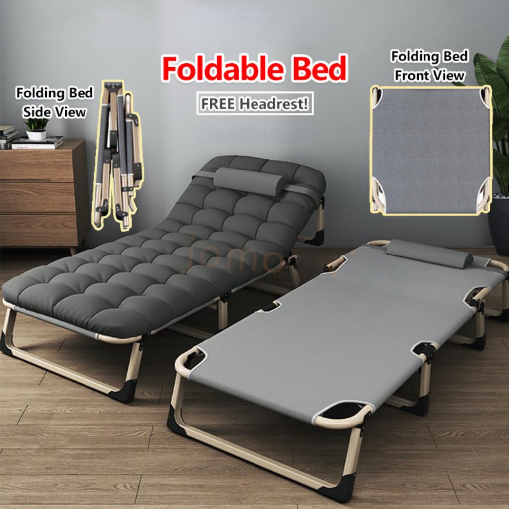 Portable Single Bed 75cm Wide Surface Lightweight Foldable Bed Office Afternoon Nap Recliner