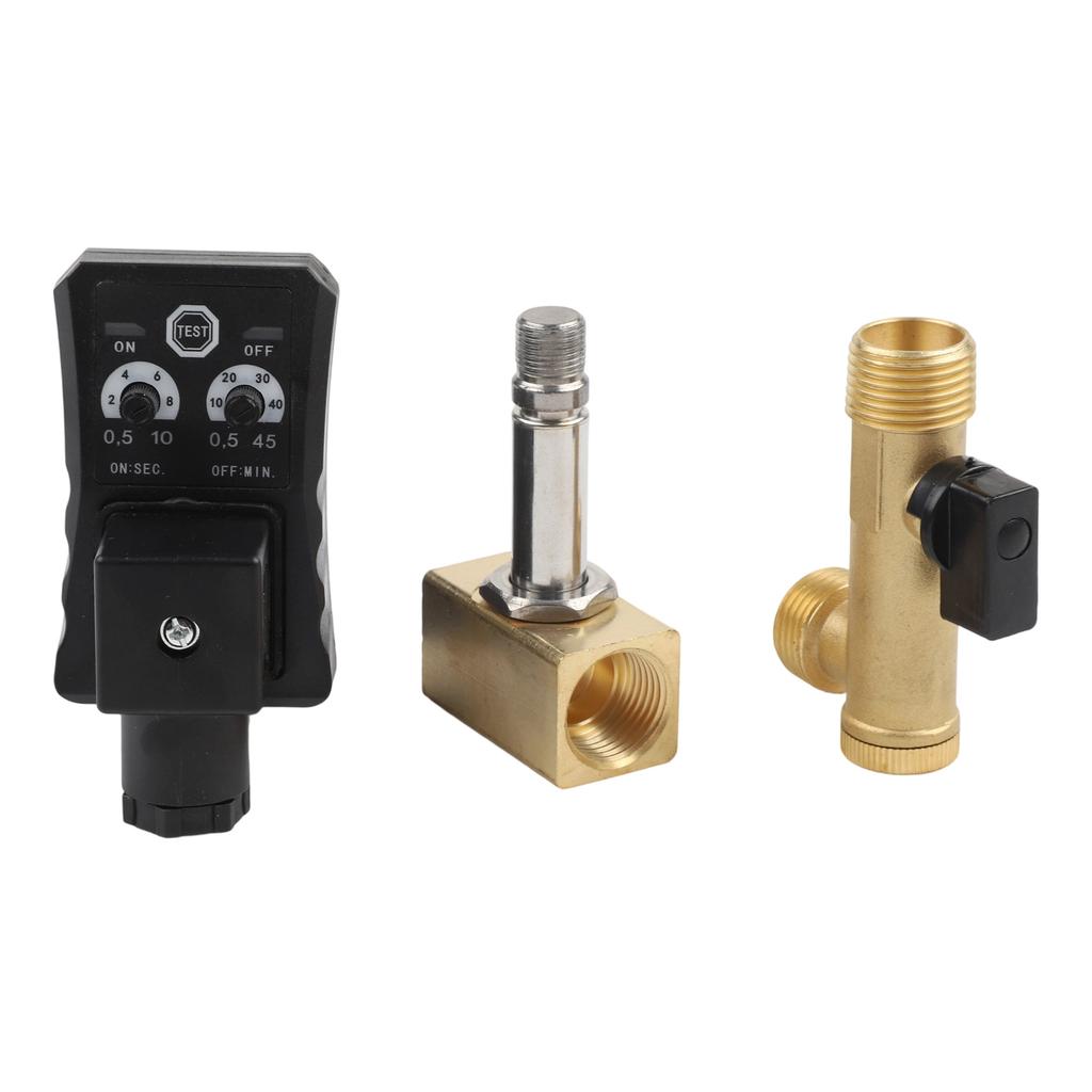 1pc Automatic Electronic Drain Valve Compressed Air System Split Electronic Timer For Filters Gas Tanks Easy Installation