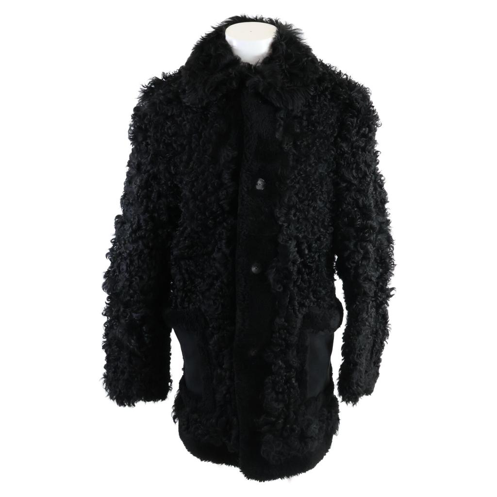 DIESEL BlackGold [Good condition/domestic regular] 00SFI9 BGMDIFW18 Lamb Mouton Fur coat 44 blackUsed