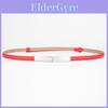 Ceinture Étroite en Cuir pour Femme avec Boucle en Alliage pour Robe Élégante et Pull