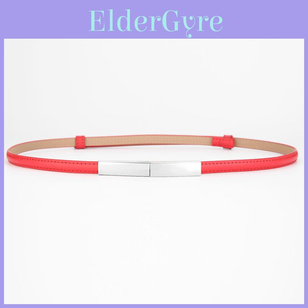 Leather Narrow Waist Belt For Women With Alloy Buckle For Elegant Dress And Sweater Style