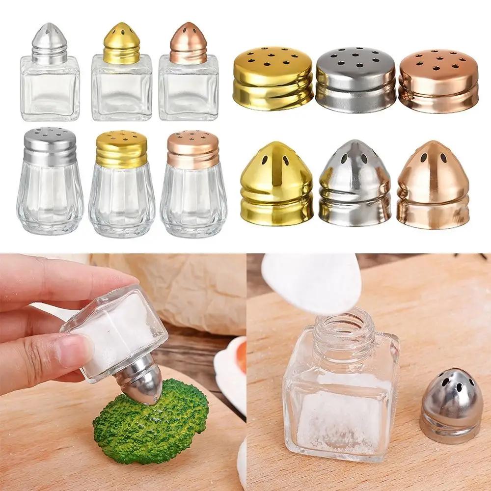 10/15ML Mini Seasoning Bottle with Lid Transparent Glass Spice Jars Kitchen Cooking Tool Storage Container Storage Bottle