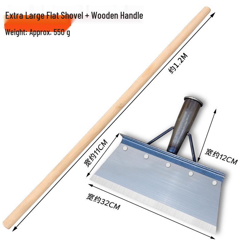 Manganese Steel Multi-Purpose Shovel: Ideal for Manure, Ice, and Snow Removal in Agriculture and Breeding.