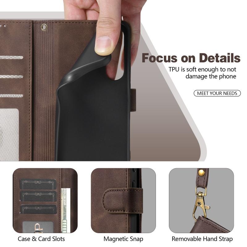 EUCAGR Luxury PU Leather Flip Wallet Phone Case For VIVO X300S X300 Pro With RFID Blocking Wallet Cover For VIVO X300 Ultra