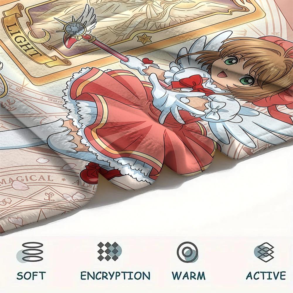 Cardcaptor Sakura splicingPrint Flannel Blanket, High Quality Comfortable for All Seasons, Home Decor, Warmth and Comfort