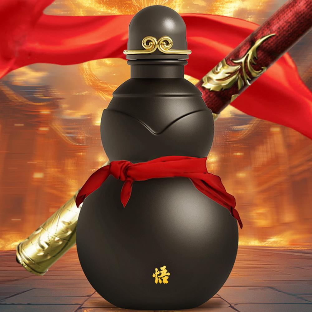 900ml Gourd Water Bottle Handheld Chinese Retro Drinking Gourd Cup Unique Leakproof Travel Water Kettle for Wu Kong Game Fan