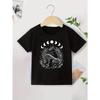 European Size Boys Round-neck Short-sleeved T-shirt with Mushroom Pattern Print