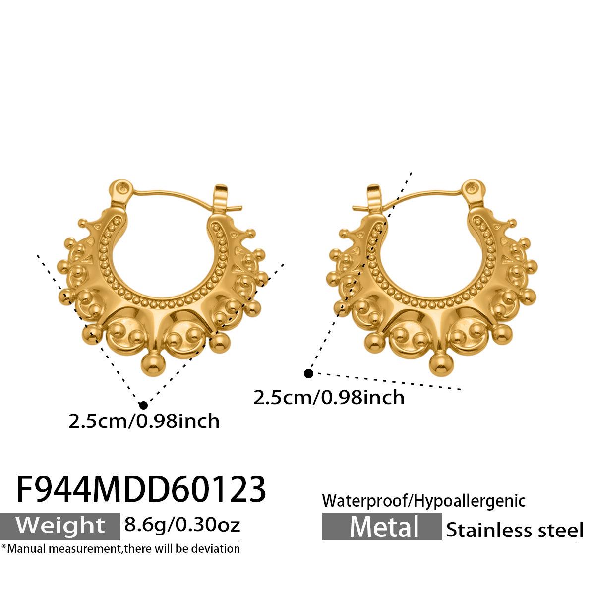 

High-Quality Niche Design Stainless Steel Earrings with 18K Gold Plating