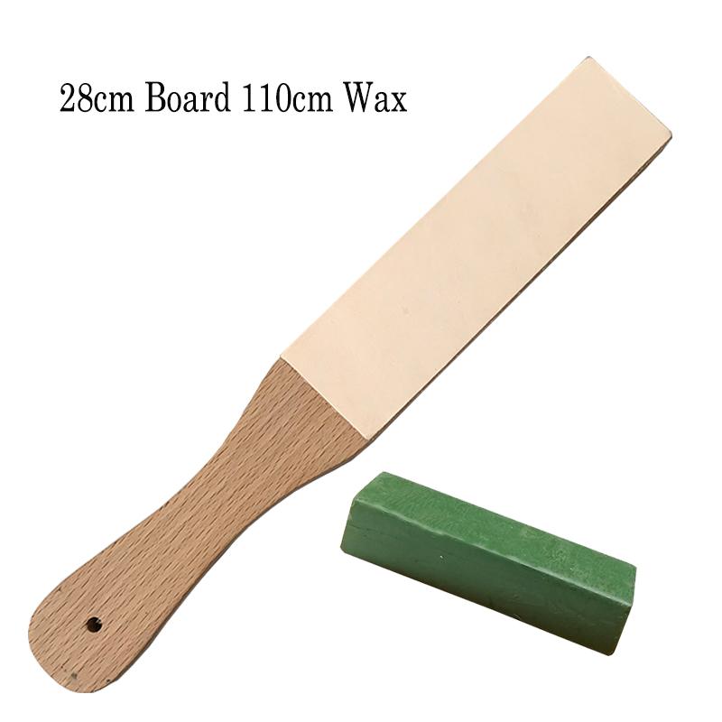 Natural Leather Double Sided Board Polishing Wax Paste Razor Tool Knife Sharpener Stone Buffing Cutting Compounds