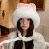 Korean Style Striped Plus Velvet Thickened Knitted Hat for Women Winter Warm Ear Protection Plush Hat New Braided Lei Feng Hat Trendy