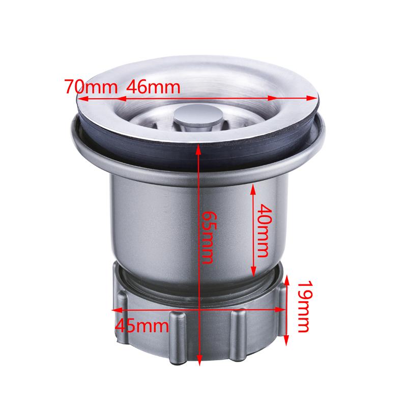 70mm Dia Kitchen Sink Basket Water Strainer Sink Drain Small Kitchen Strainer (Silver,Plastic) серебряный