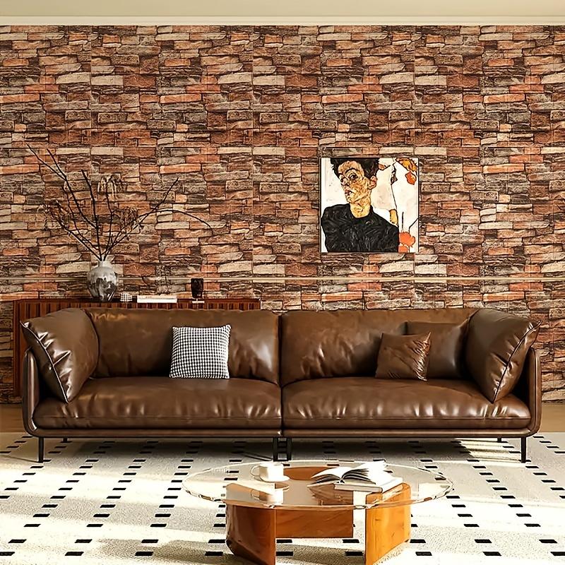 70X100cm 3D kendinden yapışkanlı antika duvar kağıdı oturma odası duvar dekorasyonu duvar çıkartmaları