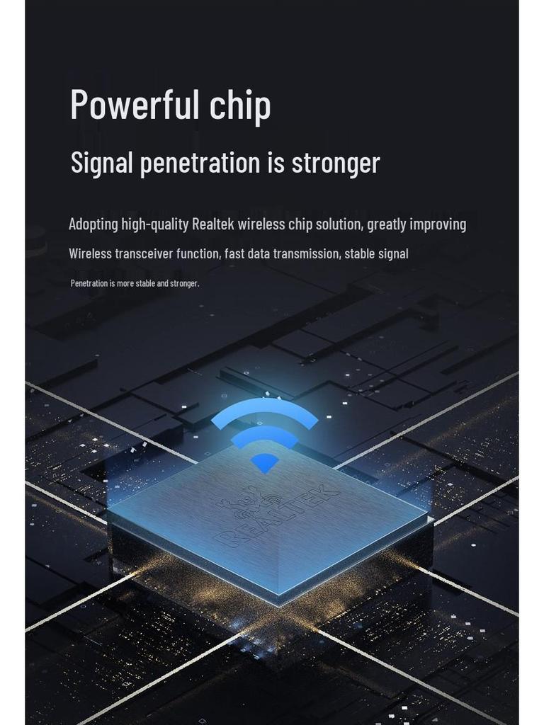 Dual-Band USB3.0 WiFi Network Card for Laptop/Desktop - 1300Mbps High-Speed & Stable Connection