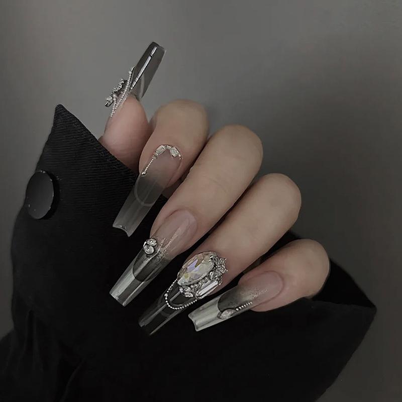 50 stk Mini Halvrunde Rustfritt Stål Kaviarkuler Neglekunst Dekorasjoner Mikro Kule Charms Gel Polish Tips Manikyrtilbehør
