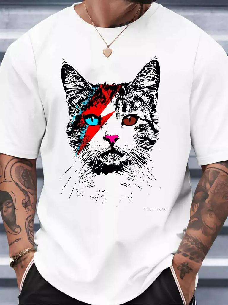 Ziggy Stardust Cat T-Shirt, Davidbowie Tshirt, Bowie Cat Unisex Gift Tee Top