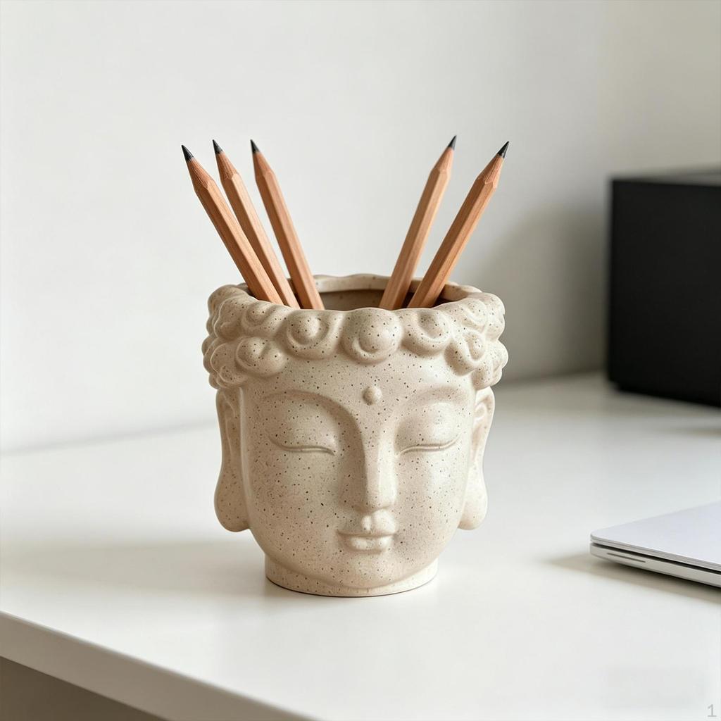 Buddha Flower Pot, Planter, Vinyl Decoration, Figurine, Multifunctional Gift Ornament, Suitable for