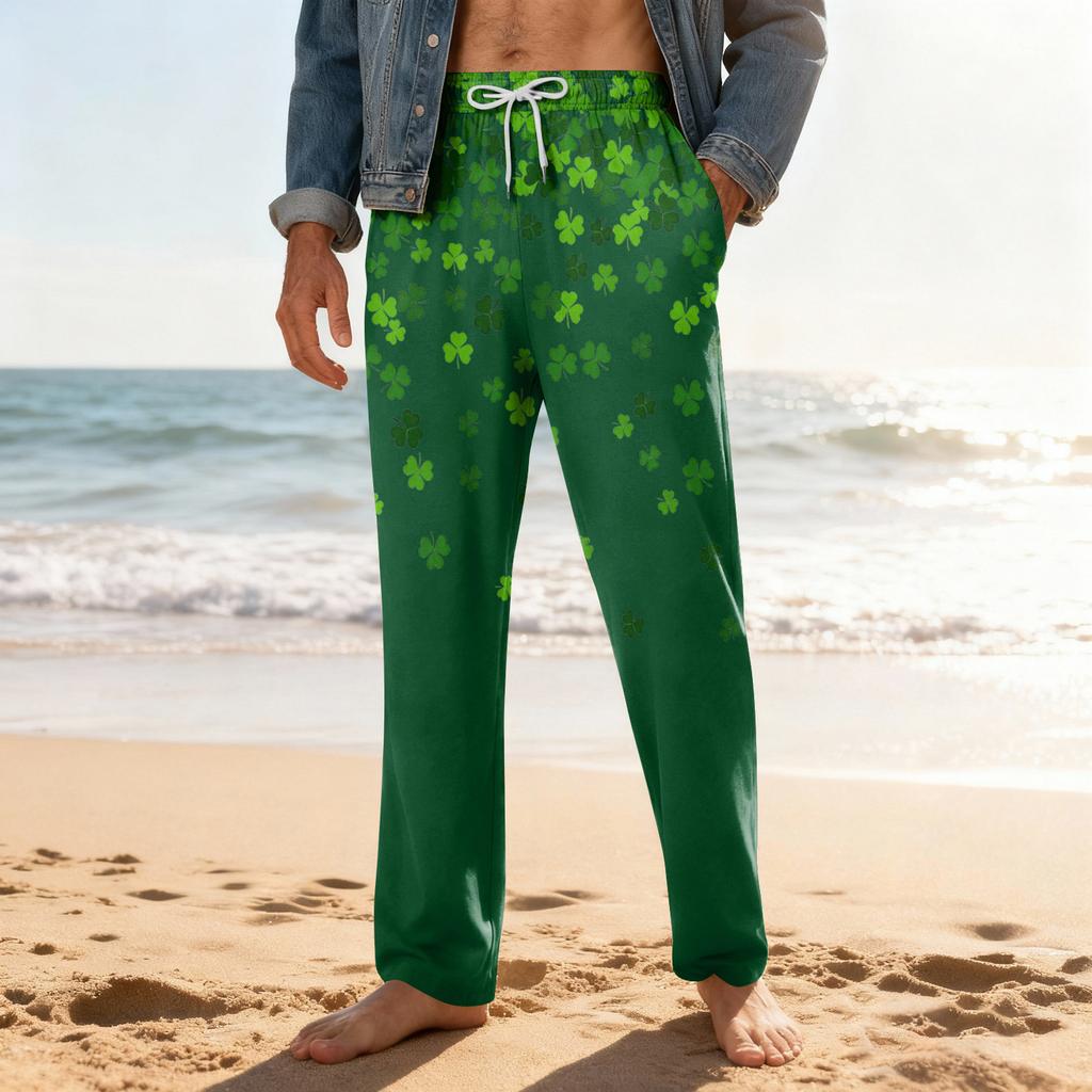 Men's Home Soft Pajama Pants Drawstring With Pockets Casual Sports Pants