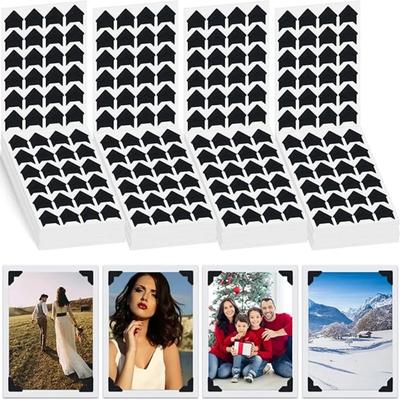 120/24 Stück Fotoecken Aufkleber DIY Vintage Ecke Kraftpapier Aufkleber für Fotoalbum Rahmen Dekoration Scrapbooking Bild
