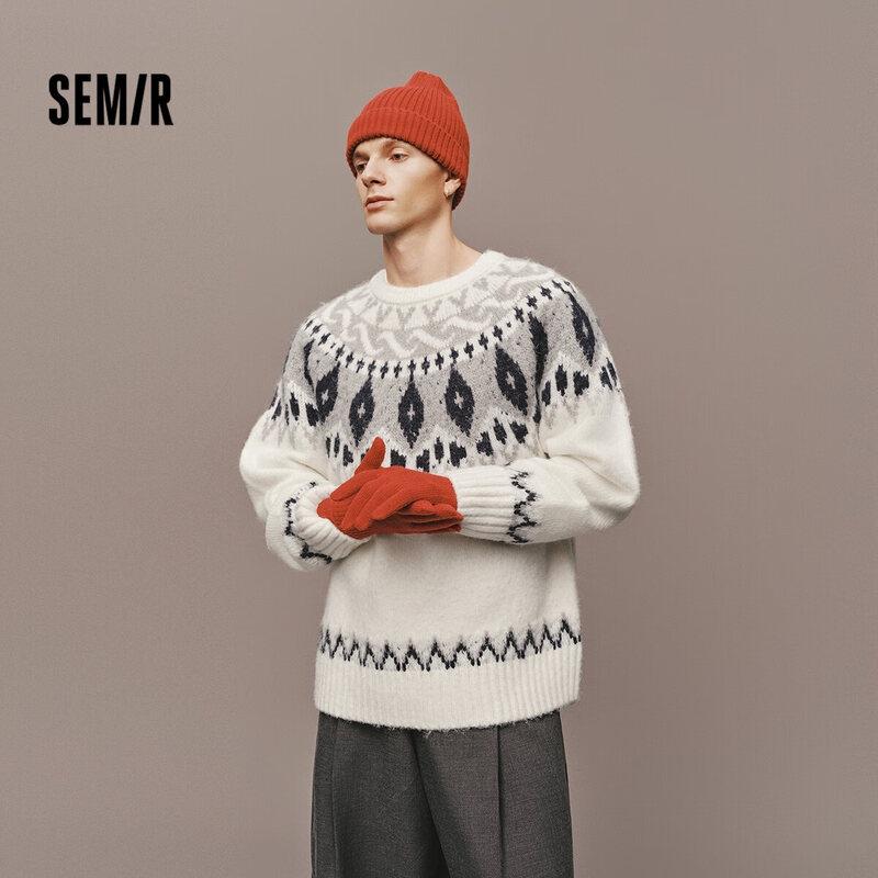Semir Herren Wang Anyu Fair Isle Jacquard Strickpullover