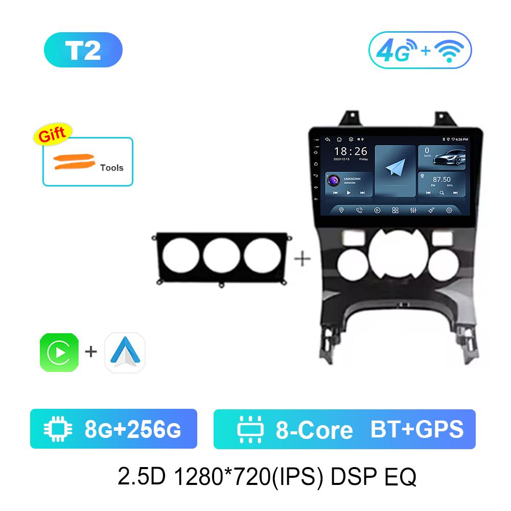 9'' for Peugeot 3008 AT MT 2009 - 2015 Carplay WiFi Android System Split Screen Car Video Multimedia Player GPS BT Auto Tools