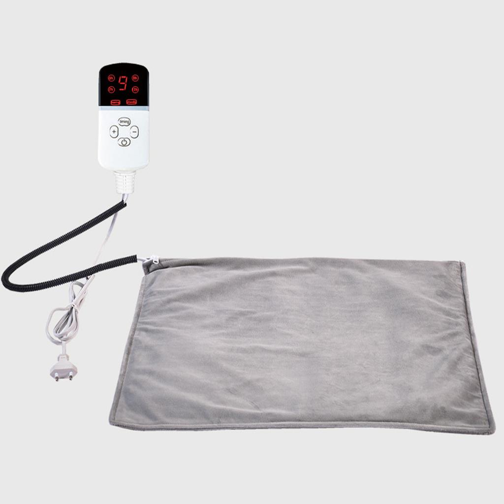 Electric Pet Heating Pad 45x45cm Adjustable Temperature 4 Timer Settings Water Proof Heated Pet Bed with Anti Bite PVC