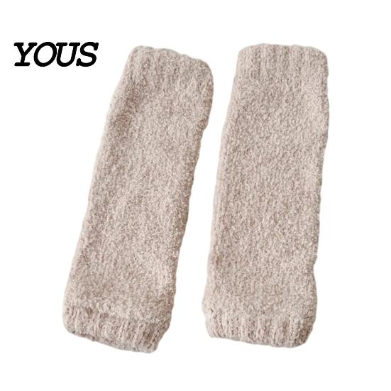 Comfortable Fuzzy Boot Liners Thickened Thermal Knee Sleeve for Women, Winter Warm Coral Fleece Leg Warmers, Breathable Stockings Pads Skiing Cycling