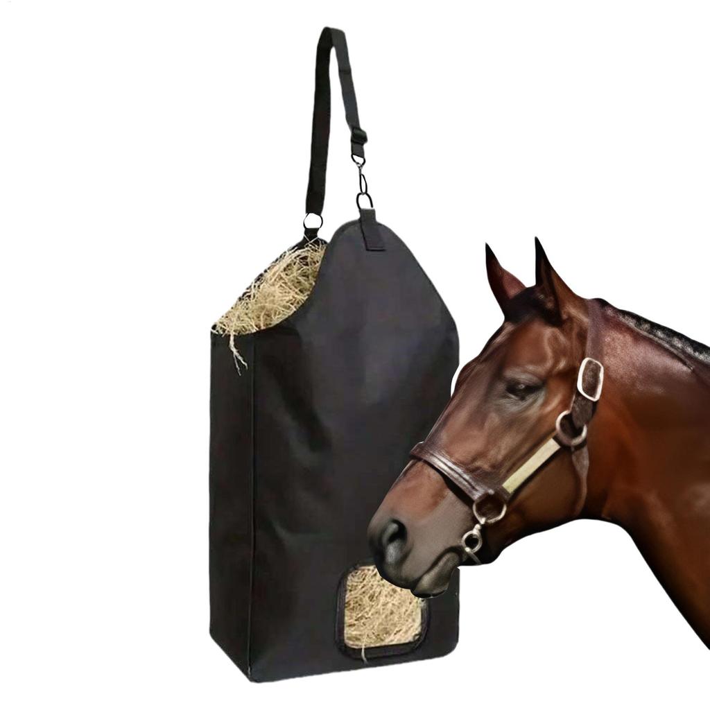 Horse Feed Bag Hay Bag Large Capacity Hay Storage Bag Outdoor Slow Feeding Horse Hay Bag Stable Portable Feeding Storage Tool