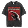 2026 New This Tshirt Presents a Japanese Style and Has a Vintage Washing Effect Making It Suitable for Men To Wear