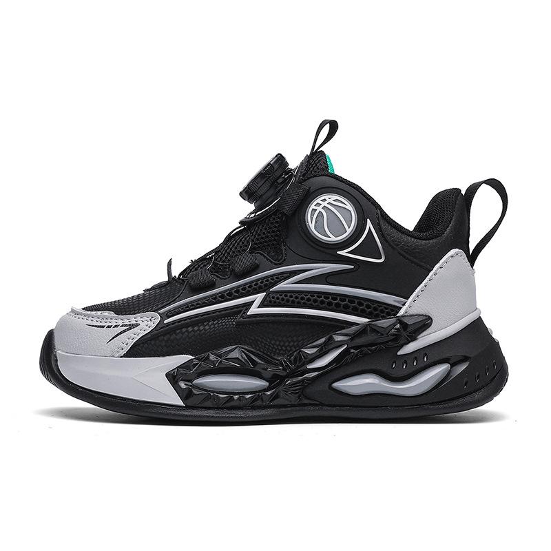 2025 spring and autumn new children and boys casual non-slip soft-soled sports shoes leather surface waterproof middle-aged and older children's stu