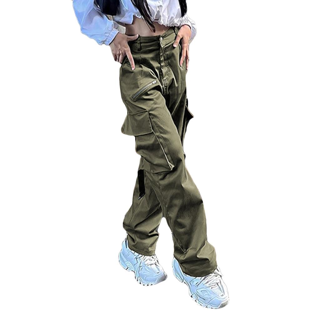Baggy-Cargohose für Damen, Streetwear, Hip-Hop-Jogger, Jogginghose, lässige, lockere Hose mit weitem Bein