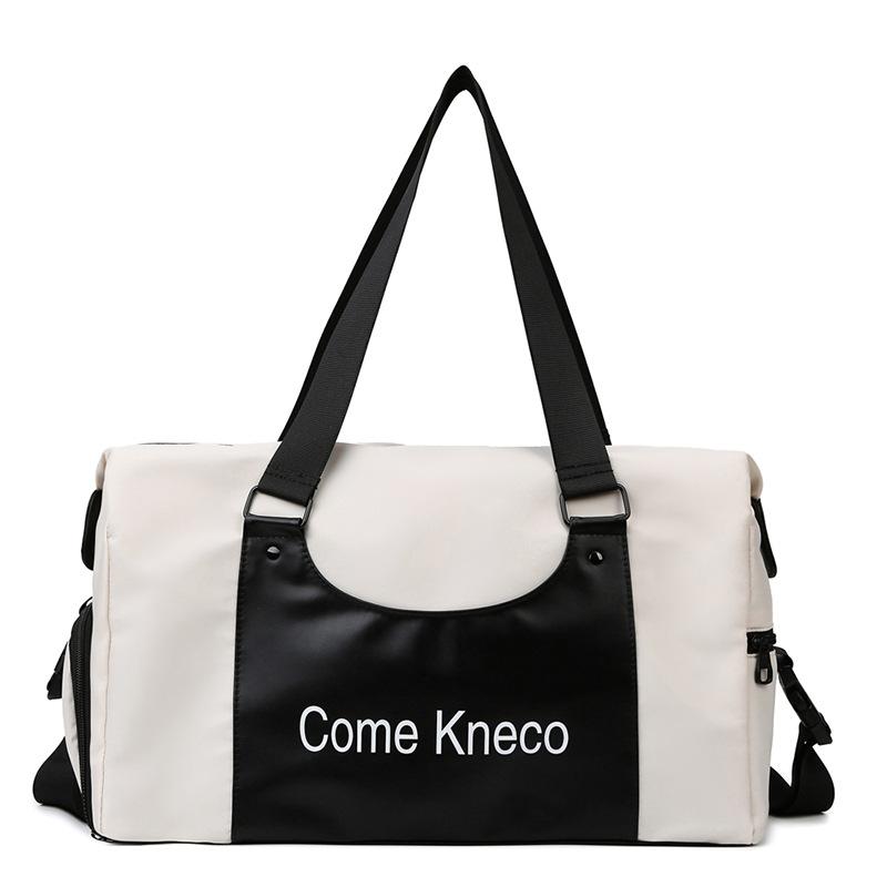 Fashion trend design model, go out, portable travel bag, wet and dry separation shoes, warehouse model, fitness bag, can cover the tie rod.