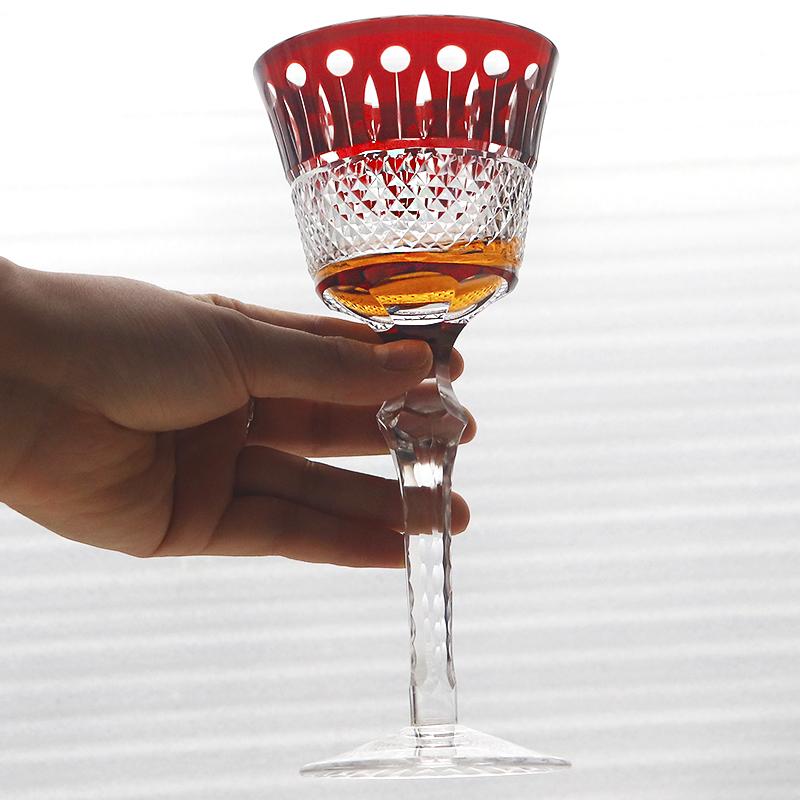 Handgemaakt Tsjechische Stijl Lotus Meerkleurig Glas Hock Wijnglazen Met Cadeaubox