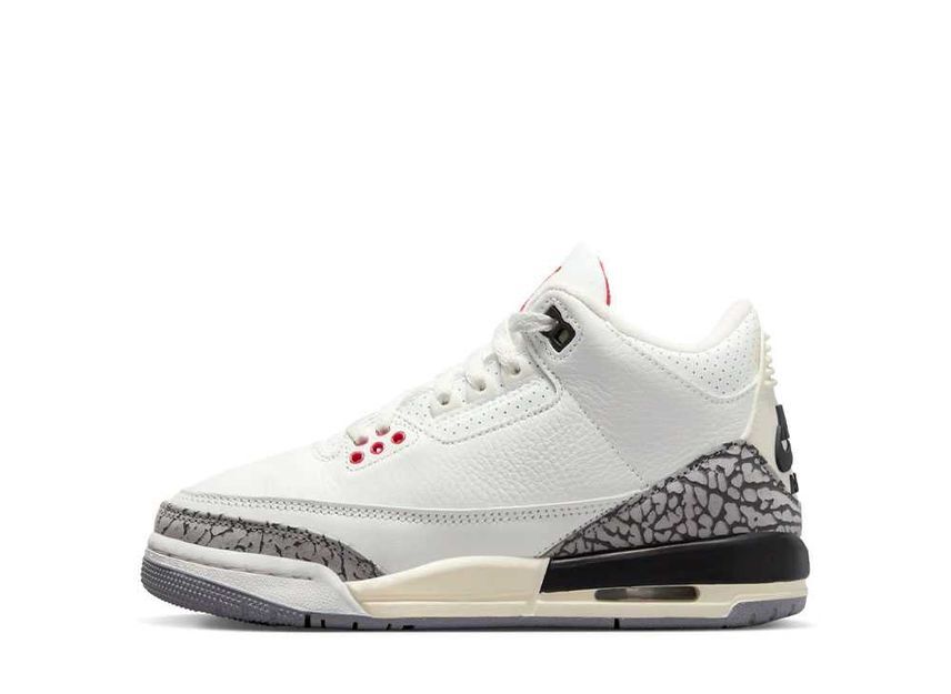 DM0967-100 Nike GS Air Jordan 3 Retro White Cement Reimagined 3.5Y