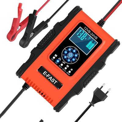 12A nabíječka autobaterií 12V 24V pulzní oprava motocyklových autobaterií AGM Deep GEL EFB olověný digitální LCD displej