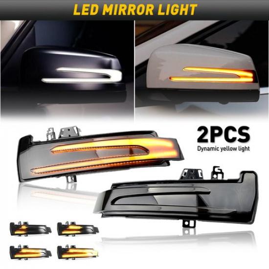 

2X Sequential LED Side Mirror Turn Signal Light for Mercedes Benz C E S CLA EXV