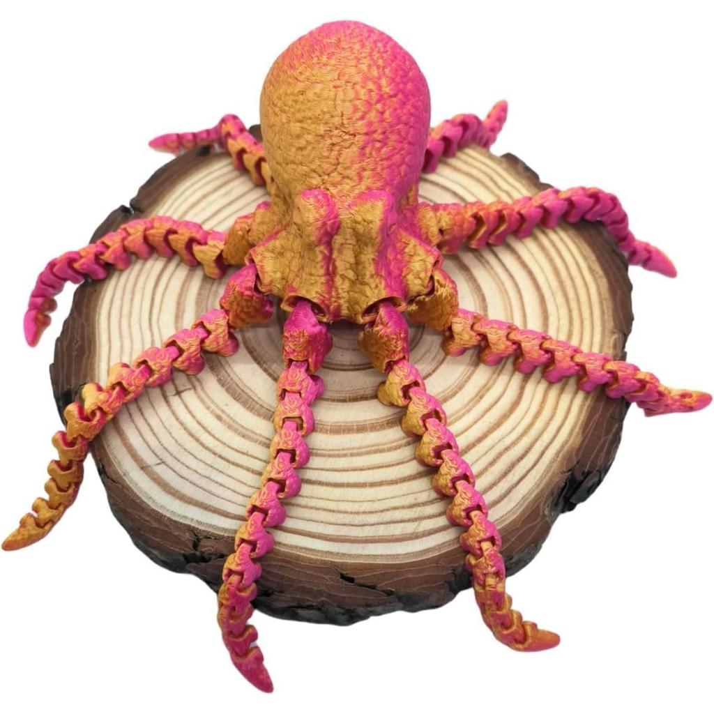 1PC 3D Printed Octopus Animal Toys, Octopus Dash Toys 3D Printed Gifts DIY Creative Decorations Joint Toys Home Decoration Christmas Birthday Gifts
