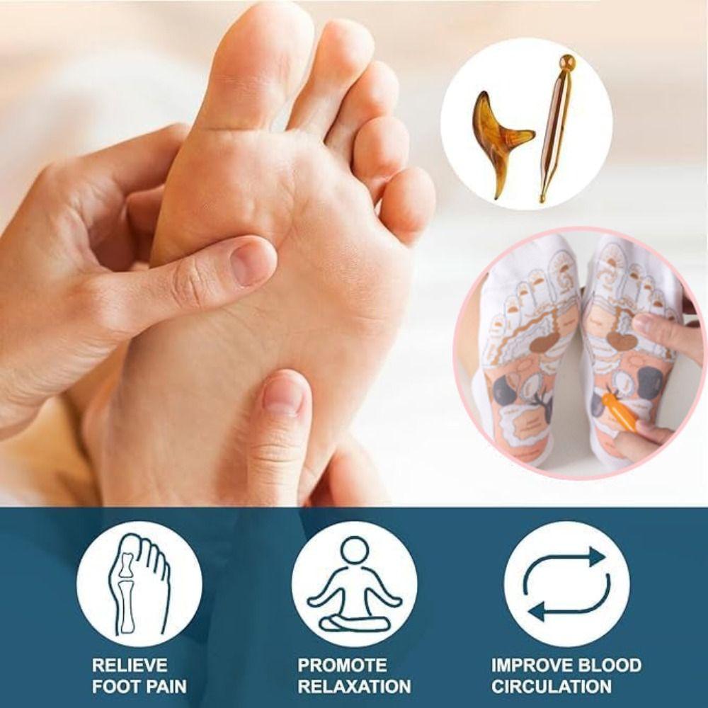with Trigger Point Massage Tool Reflexology Socks Acupoint Triangle Massager Foot Massage Socks