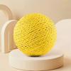 Faux Sisal Cat Ball Toy, 8CM Large Sisal Scratch Ball with Built-in Bell, Interactive Cat Play Toy, Bite-Resistant Cat Toy