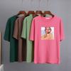 Hirsionsan Kawaii Graphic Printed T Shirts Women Summer Plus Size Harajuku Cotton Tees Oversized Casual Short Sleeves Female Top